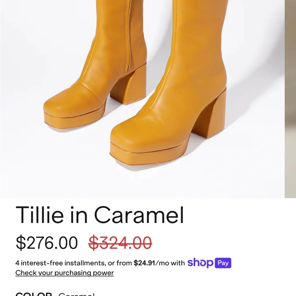 Tillie boots in Carmel from Charlotte Stone - size 9 - Picture 3 of 5